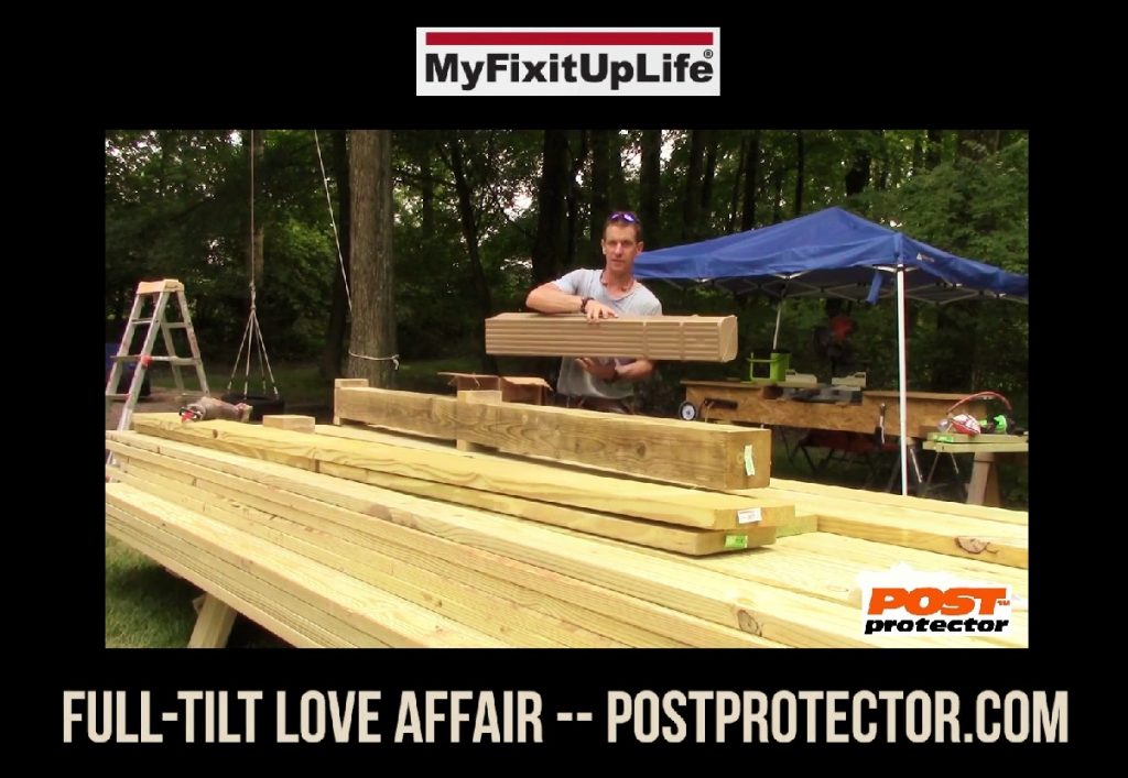 MYFIXITUPLIFE 6x6 Deck Posts with Post Protector Love Affair